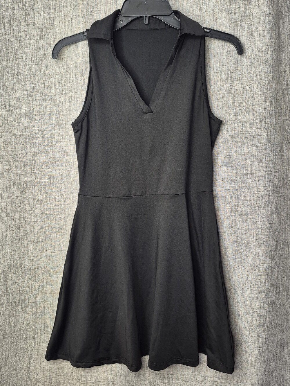 Source Unknown Black Sleeveless V-Neck Mini Dress